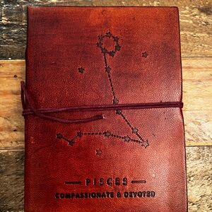 Brown Leather Pisces Journal